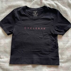 Cyclebar fitted crop t shirt (size small)